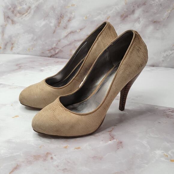 Nine West brown Leather heels with layered texture - Picture 7 of 16